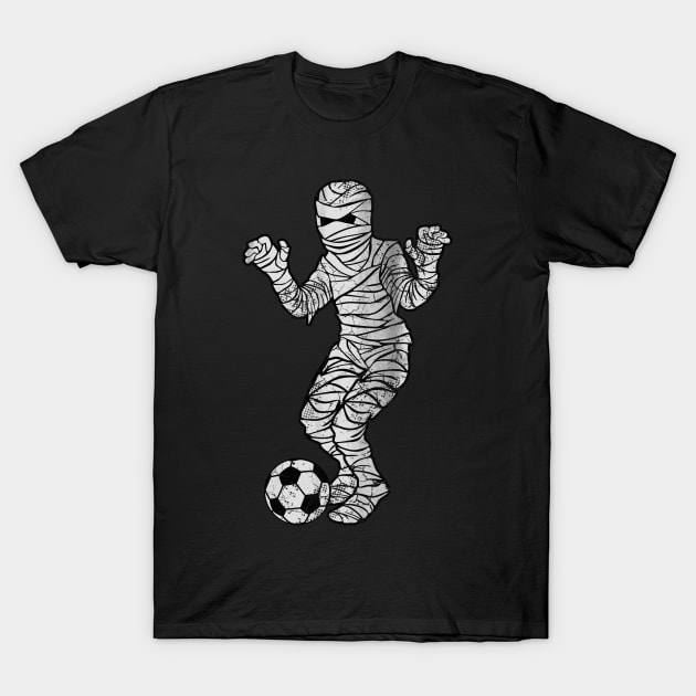 Soccer Mummy Halloween Sports Humor T-Shirt by E